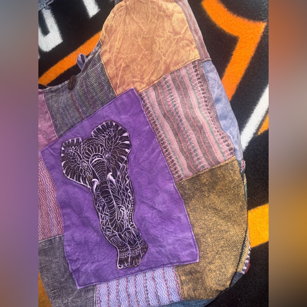 Boho Patchwork Elephant Shoulder Bag Vintage By K… - image 7